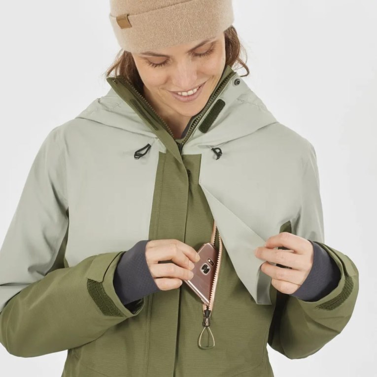 Chaquetas De Esquí Salomon Proof Light Insulated Hoodie Mujer Verde Menta Verde Oliva | MX GJHA268